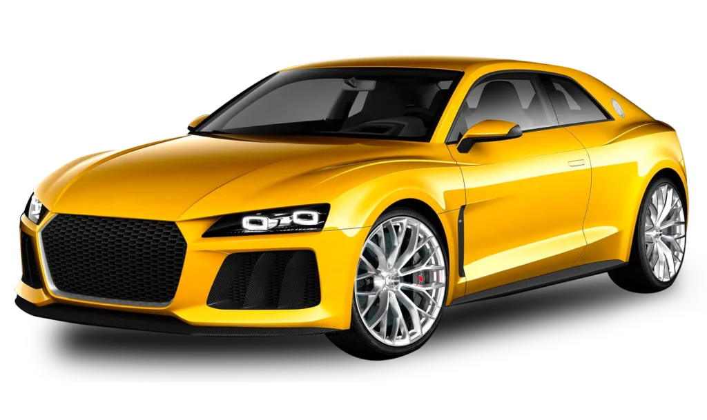 imagem de um carro amarelo ilustrando a pagina da 4sa reparação automotiva.